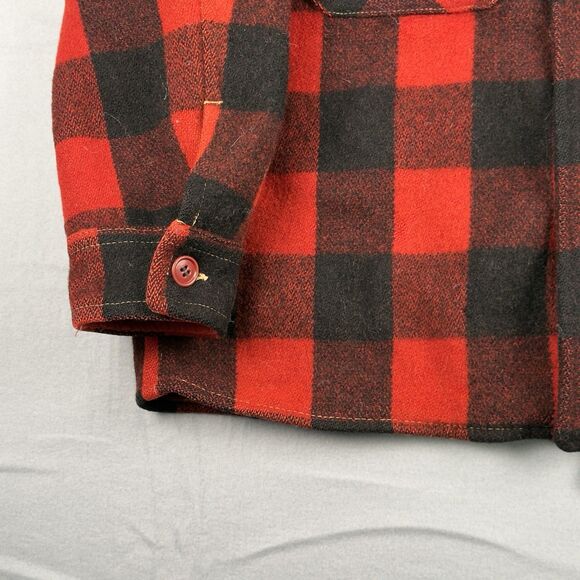 Vintage 1940-1950s Hercules Sears Plaid Button Up Chore Jacket Large - READ COND - Picture 2 of 16